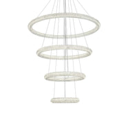 Bowen LED Chandelier Chrome by Lighting Design – Iron and Crystal, Chrome, Model 3800G41C