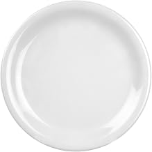 Thunder Group Color white melamine dinnerware collection 6 .5 inch narrow rim round plate, comes in dozen