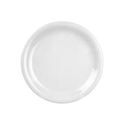 Thunder Group Color white melamine dinnerware collection 6 .5 inch narrow rim round plate by Excellante – Small, Melamine, White, Pack of 12, Model CR106W