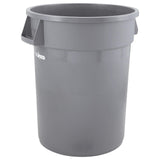 Round Trash Can by Winco – 10 Gallon, 10.0 gallons, Plastic, Gray, Model PTC-10G