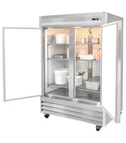 54" Two Section Reach In Refrigerator by MOTAK – 56.69x35.04x83.46, In Description, Check Images, Model MSD-2DR-BAL-X