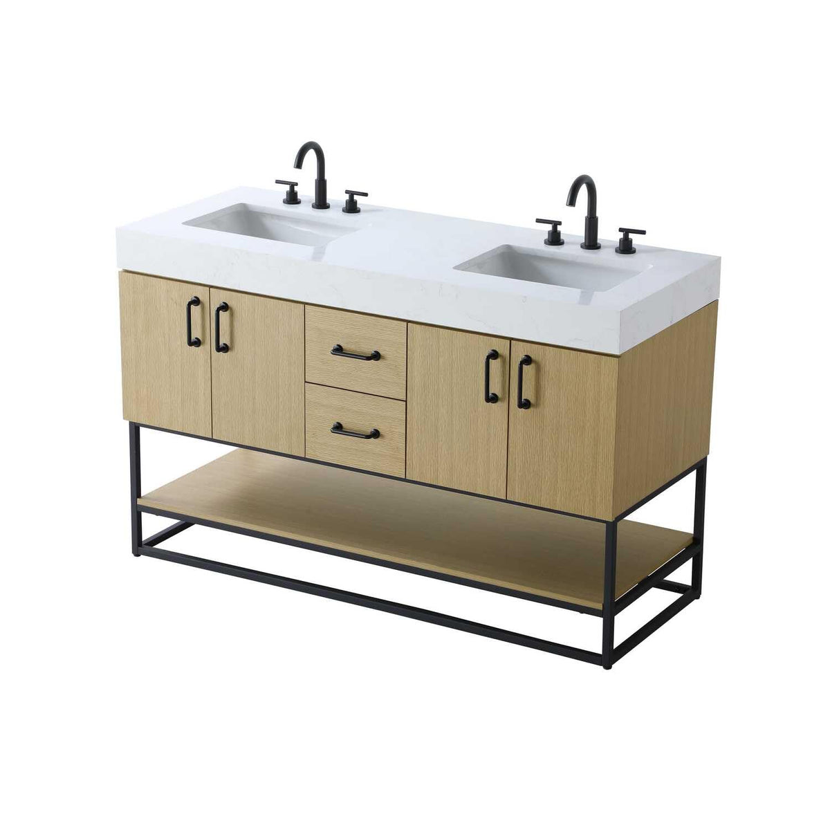 Caroline Bathroom Vanity Honey Brown by Lighting Design – Wood, Honey Brown, Model 5608119
