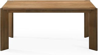 Limari Home Edelman Collection Modern Dining Room Dining Table, Walnut Wood