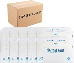 HOSPECO Discreet Seat Half-Fold Toilet Seat Covers, 14.25 X 16.5, White, 250/pack, 20 Packs/carton