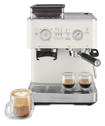 Semi-Auto Espresso Machine by KitchenAid – 2.5 L, 2.5 liters, Metal, Porcelain White, Model KES6551PL