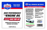 10101 Synthetic SAE 5W-50 Motor Oil - 1 Quart (Pack of 6) by Lucas Oil – 1 Quart Bottle, Pack of 6, Model LUCA10101-6PK