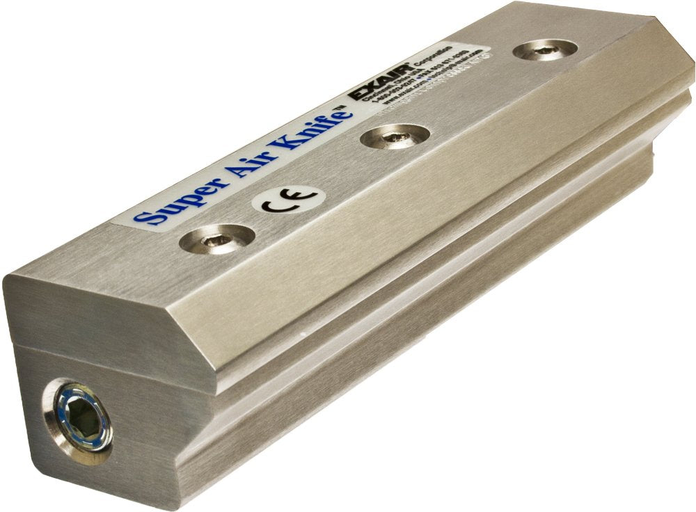 Super Air Knife by EXAIR – 1.75"L x 4"W x 1.44"H, Aluminum, Stainless Steel, Model 110012