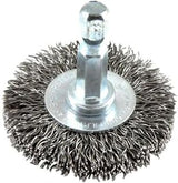 Forney 72725 Wire Wheel Brush, Coarse Crimped with 1/4-Inch Hex Shank, 1-1/2-Inch-by-.012-Inch, Grey Metal (Pack of 5)