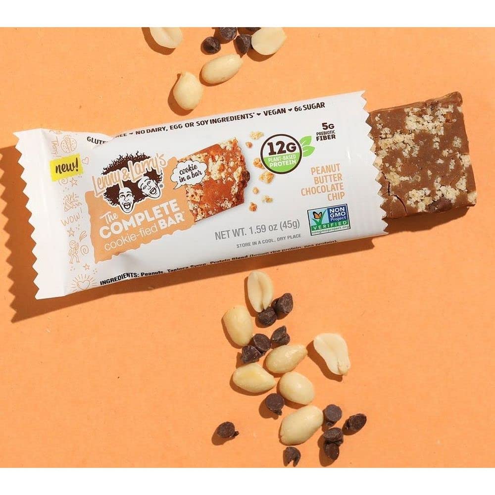 Lenny and Larrys Peanut Butter Chocolate Chip The Complete Cookiefied Bar – Pack of 12