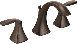 Moen Voss Oil-Rubbed Bronze Contemporary Two-Handle Widespread Bathroom Sink Faucet Trim Kit for Adjustable 3-Hole Installations, Valve Required, T6905ORB
