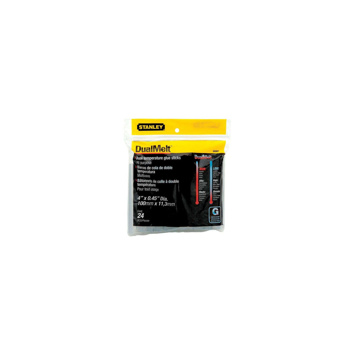 BOSGS20DT - Dual Temperature Glue Sticks by STANLEY – 0.45 x 4 Inches, Blend, Multi