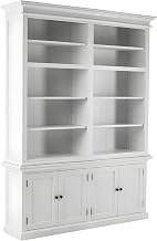Starlight Canyon Home Mahogany Double-Bay Storage Hutch with Adjustable Shelves and Brass Hardware