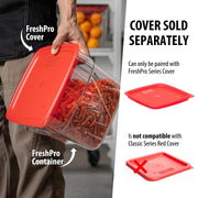 FreshPro 6Qt Food Storage Container in Clear for Industrial and Kitchen Use by Cambro – 6.0 quarts, Polycarbonate (PC), Clear, Model 6SFSPROCW135