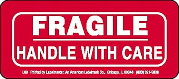 Labelmaster L89 Fragile Handle with Care Label, 4" x 2" (Pack of 500)