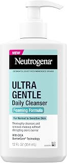 Neutrogena Ultra Gentle Foaming Facial Cleanser, Fragrance-Free, 12 fl oz