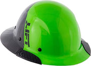 Lift Safety HDF50C-20GC DAX Carbon Fiber Full Brim 50-50 (Lime Green/Black)