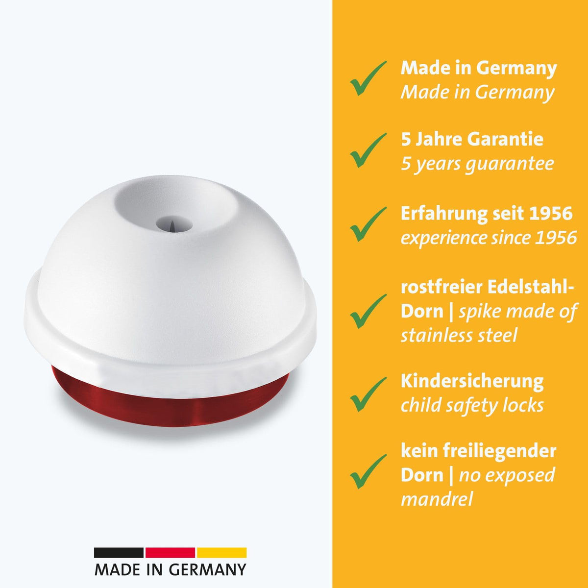 Germany Egg Pricker by Westmark – One Size, Plastic, White, Model 10802280