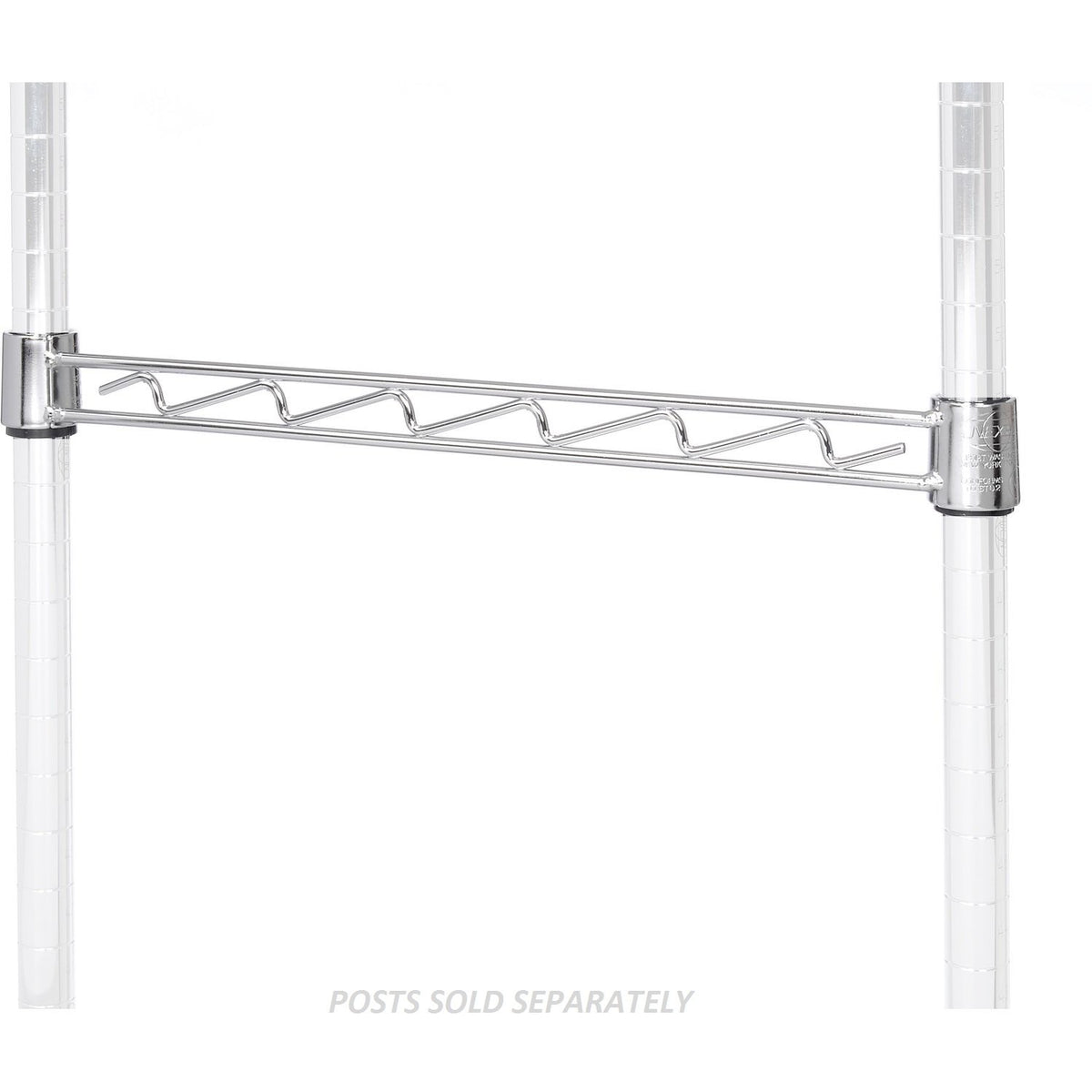 Chrome Hanging Rail 48" by Nexel – 49 inches x 2 inches x 1.5 inches, Nickel, Chrome, Model AHR48C