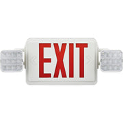 Combo LED Emergency Exit Sign by Global Industrial – 2.95"L x 8.4"W x 8"H, Plastic, Red, Model JLEC2RW