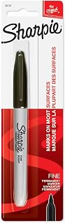 Sharpie Permanent Marker, Fine Point, Black, 1 Count