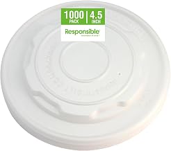 Lids for 12-32 oz Paper Food Containers by Responsible Products – Model 130PTSR