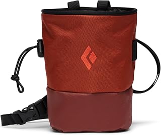 BLACK DIAMOND Mojo Zip Rock Climbing Chalk Bag, Adjustable Belt, Zip Pocket