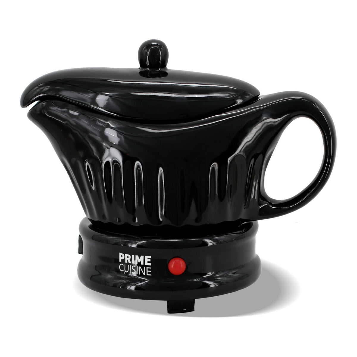 Prime Cuisine Electric Gravy Boat Warmer, 17 Ounces, Black