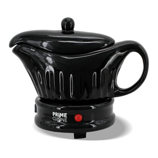 Prime Cuisine Electric Gravy Boat Warmer, 17 Ounces, Black