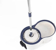 Beldray Deep Clean Spin Mop & Bucket - 2 Super Absorbent Microfibre Mop Heads, Pedal Operated 5.4L Bucket, Splash Guard Against Splash, 360° Rapid Spin & Dry Head