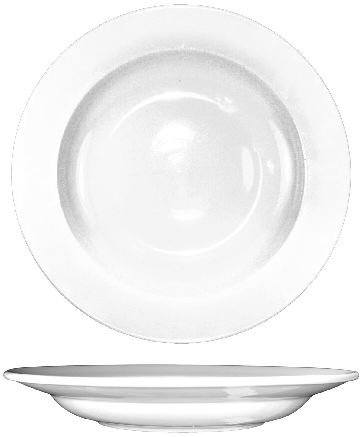 ITI-DO-120 Porcelain Dover 11.875-Inch Pasta Bowl – 20-Ounce, 12-Piece, White