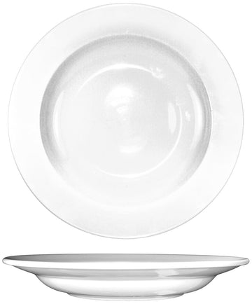 ITI-DO-120 Porcelain Dover 11.875-Inch Pasta Bowl – 20-Ounce, 12-Piece, White