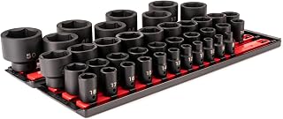 TEKTON 1/2 Inch Drive Impact Socket Set, 39-Piece | SID92112