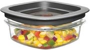 Rubbermaid Premier Food Storage Container, 1.25 Cup, Grey (Pack of 4)