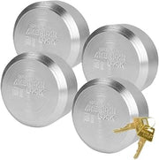 American/Master Lock - (4) Solid Steel, High Security, Hidden Shackle Padlocks A2010KA-4