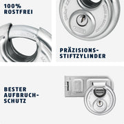 ABUS 70mm / Silver Colours / padlock Keyed Padlocks