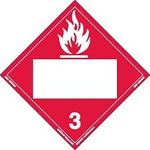 Labelmaster ZEZ2B Flammable Liquid Hazmat Placard, Blank, E-Z Removable Vinyl (Pack of 25)