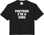 Easy Lazy Halloween Costume, Pretend I'm A Emu Comfort Colors Crop Top