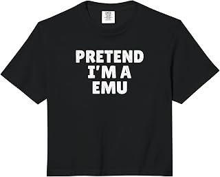 Easy Lazy Halloween Costume, Pretend I'm A Emu Comfort Colors Crop Top