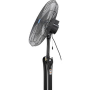 24" Foldable Mobile Pedestal Fan by Continental Dynamics – Metal, Black, Model SFSI3-750/60Y