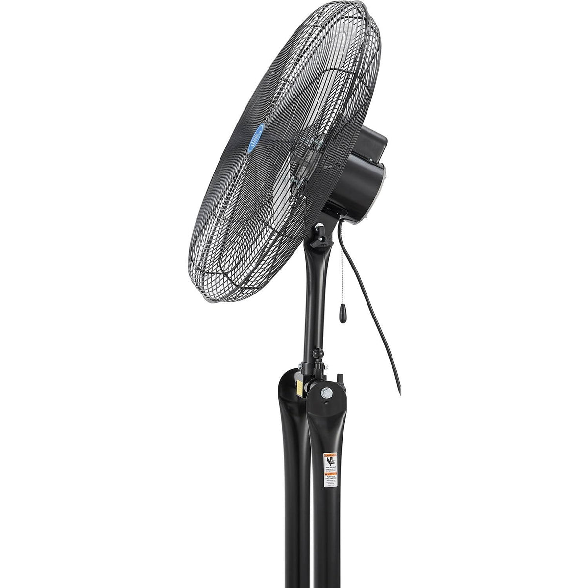 24" Foldable Mobile Pedestal Fan by Continental Dynamics – Metal, Black, Model SFSI3-750/60Y