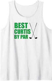 Mens Best Curtis By Par Golfer Name Pun Tank Top