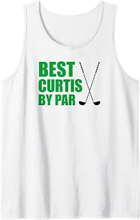 Mens Best Curtis By Par Golfer Name Pun Tank Top
