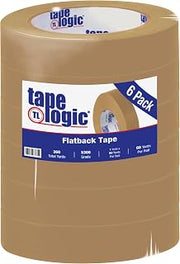 Tape Logic TLT94553006PK Brown #5300 Flatback Tape, Kraft, 60 yd. Length, 1" Width (Pack of 6)