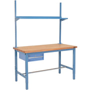 72" W x 36" D Workbench by Global Industrial – 36"L x 72"W x 7"H, Steel, Blue, Model 318985BL