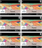 Canson Mi-Teintes Pastel Paper, Assorted, 12" x 16", 24 Sheets/Pad, 6 Pads