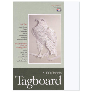 Medium Weight Tagboard by Pacon – 9inx12in, Paper, White, Pack of 100, Model 5281