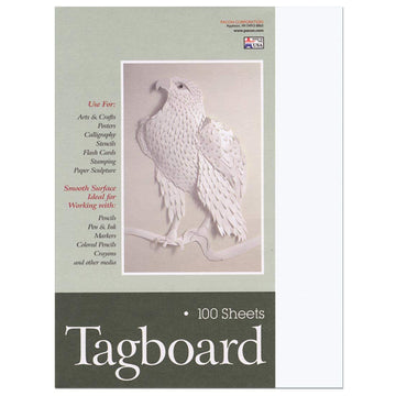 Medium Weight Tagboard by Pacon – 9inx12in, Paper, White, Pack of 100, Model 5281