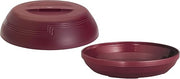 Cambro Bundle: 10 1/4" Low Profile Insulated Dome Plate Cover (MDSLD9487) Cranberry & 9-9/16 Thermal Pellet Underliner (MDSL9487) Cranberry