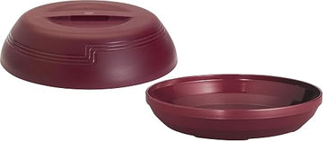 Cambro Bundle: 10 1/4" Low Profile Insulated Dome Plate Cover (MDSLD9487) Cranberry & 9-9/16 Thermal Pellet Underliner (MDSL9487) Cranberry