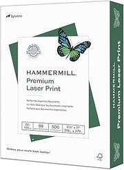 Hammermill Printer Paper, Premium Laser Print 28 lb, 8.5 x 11-1 Ream (500 Sheets) - 98 Bright, Made in the USA, 125534R